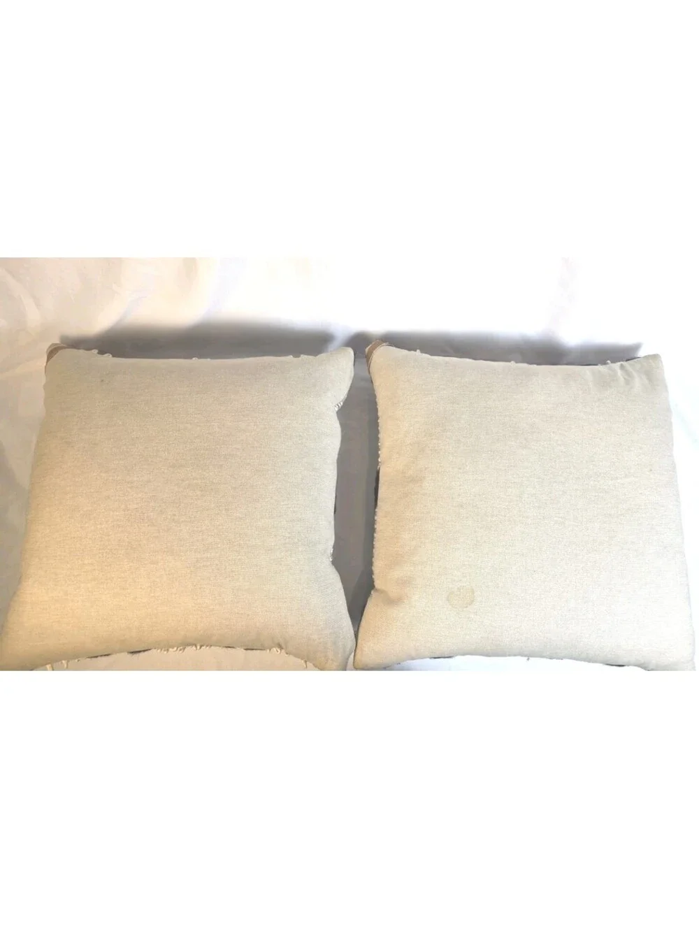 Cloud 9 Design Dimond Hair On Hide Accent Pillows Set Of Two Pre-owned